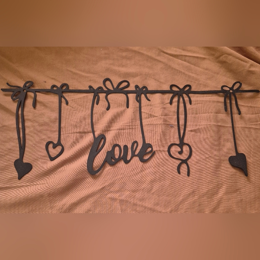 Love Metal Wall Hanging